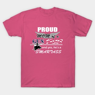 Gun Pilot - Proud Mom of a Gun Pilot Smartass T-Shirt